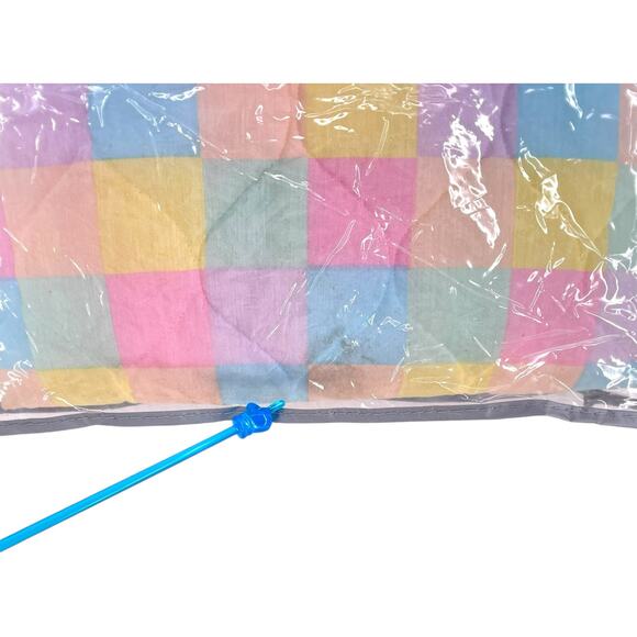 Vintage Full Pastel Patchwork Quilted Ruffled Bedspread Linda Ruffle Coverlet - Picture 7 of 12